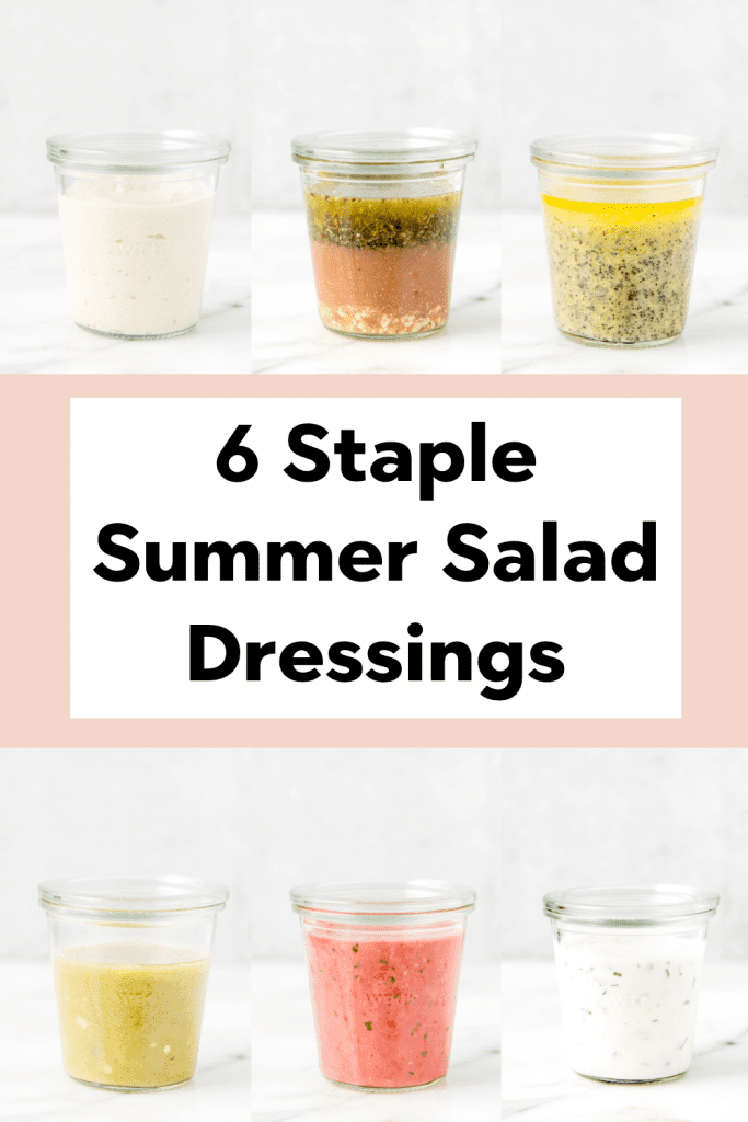 salad dressings in glass jars