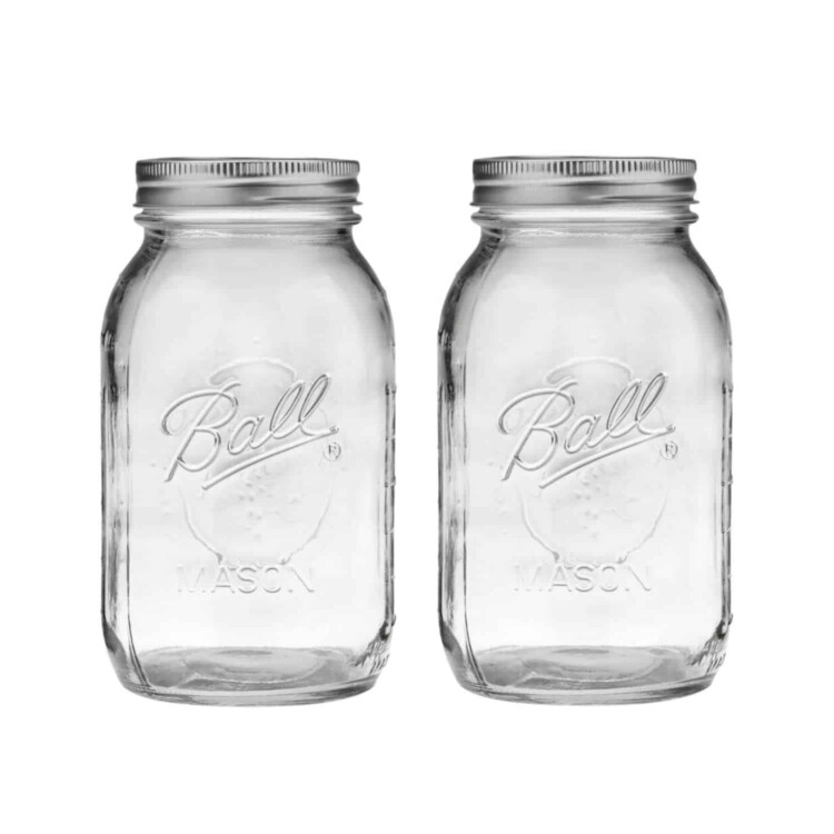 two mason jars