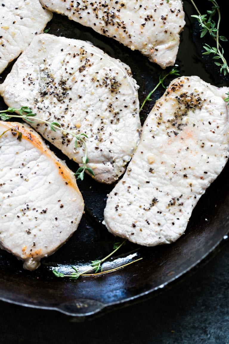 Pork Chops with Eggs and Basil Butter Kroll's Korner