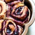 cinnamon rolls made with blueberries