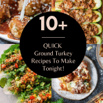 a collage of quick ground turkey recipes