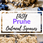 easy oatmeal prune squares on parchment paper