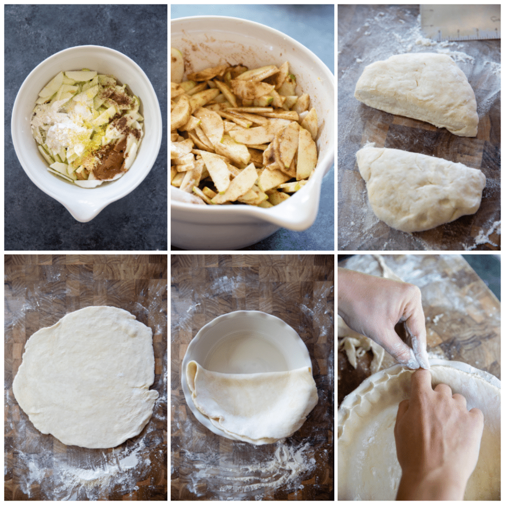 step by step photos of making homemade apple pie 
