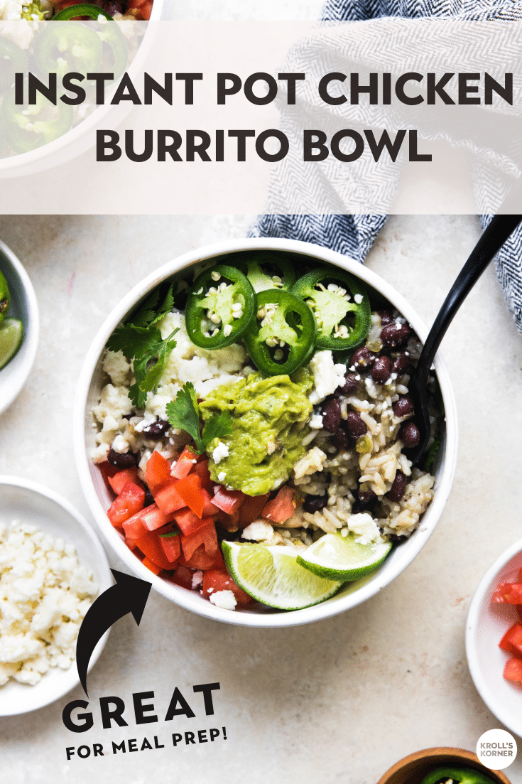Instant Pot Chicken Burrito Bowl (30 minutes!) Kroll's Korner