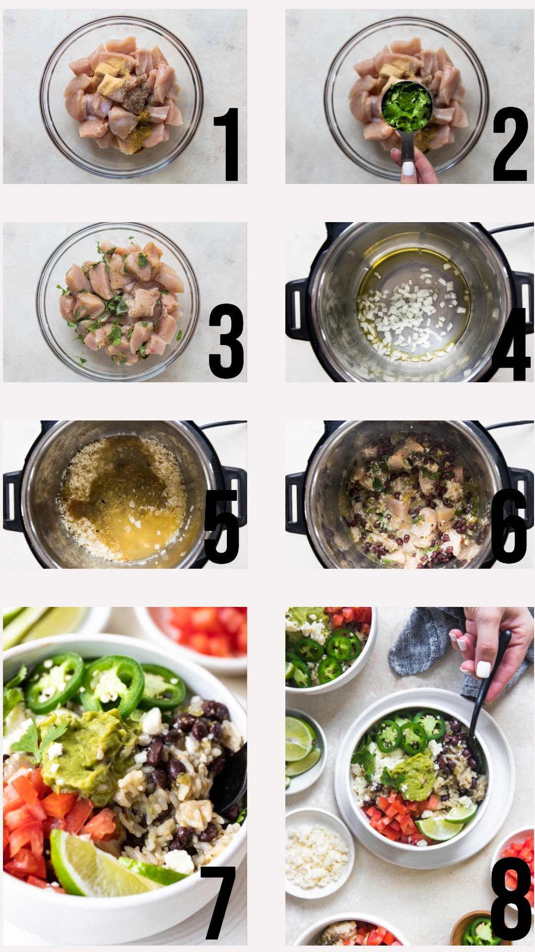 Instant Pot Chicken Burrito Bowl (30 minutes!) Kroll's Korner