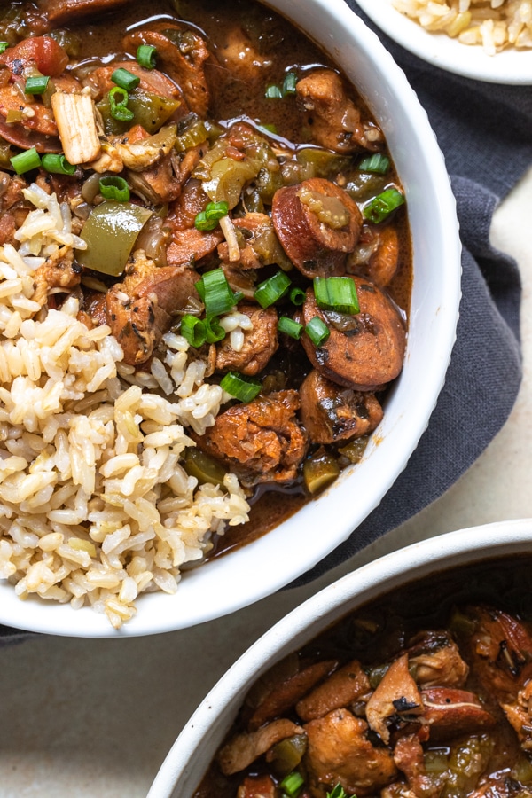 Chicken and Sausage Gumbo (Dark Roux) Kroll's Korner