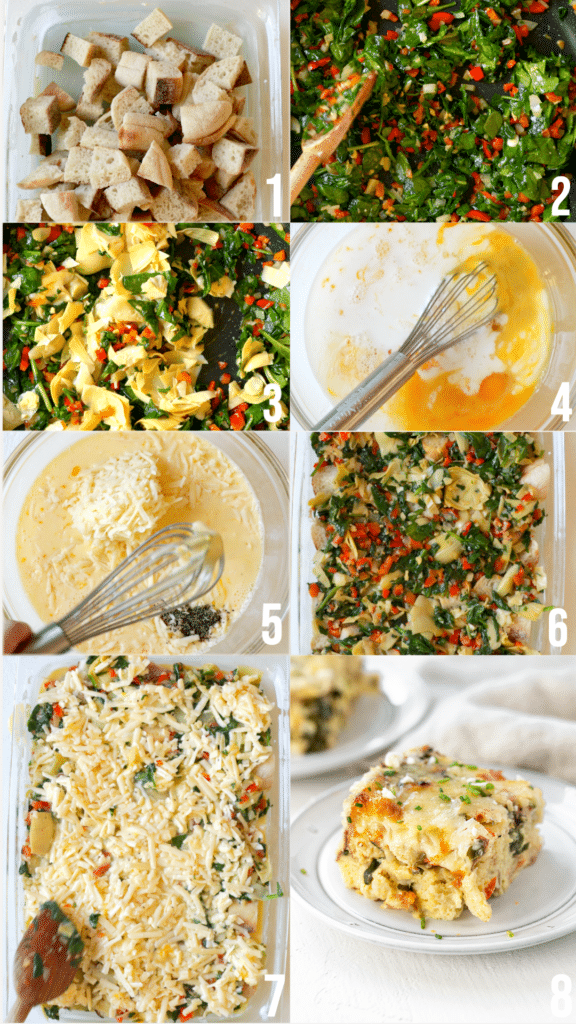 step by step photos on how to make an egg bake