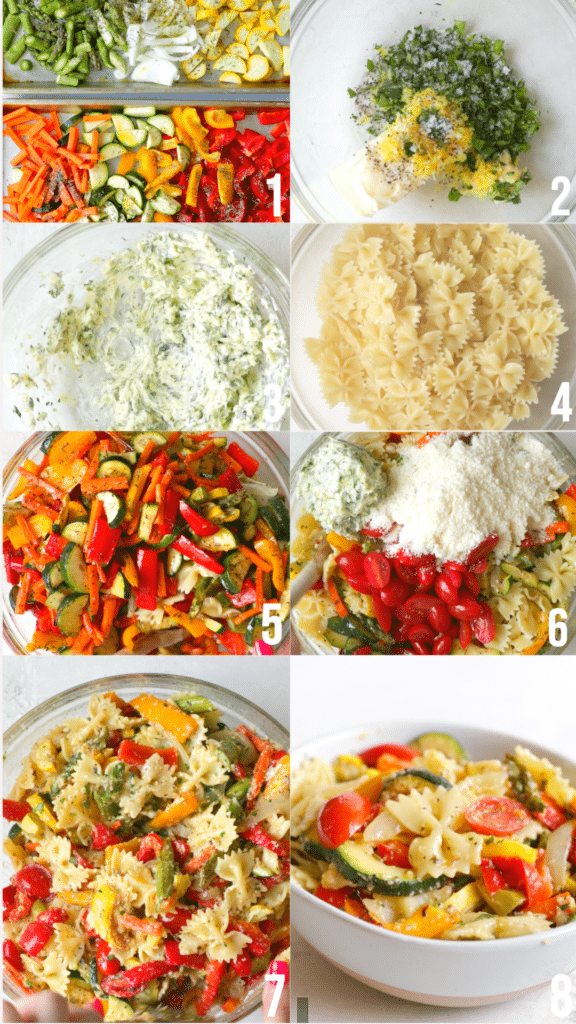 step by step photos of how to make healthy pasta primavera