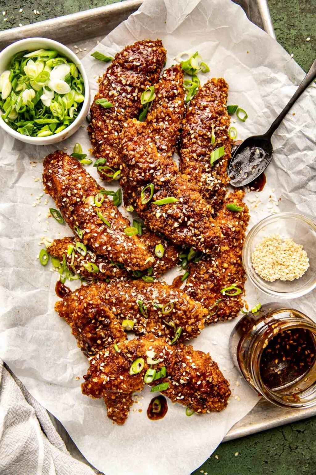 Crispy Sesame Chicken Baked Not Fried Krolls Korner