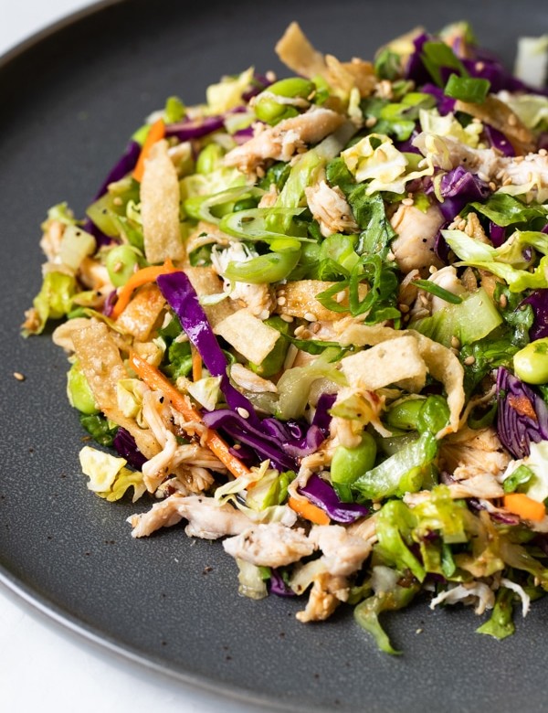 Chinese chicken salad on a plate