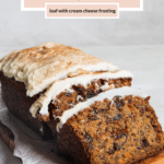 carrot cake bread with cream cheese frosting