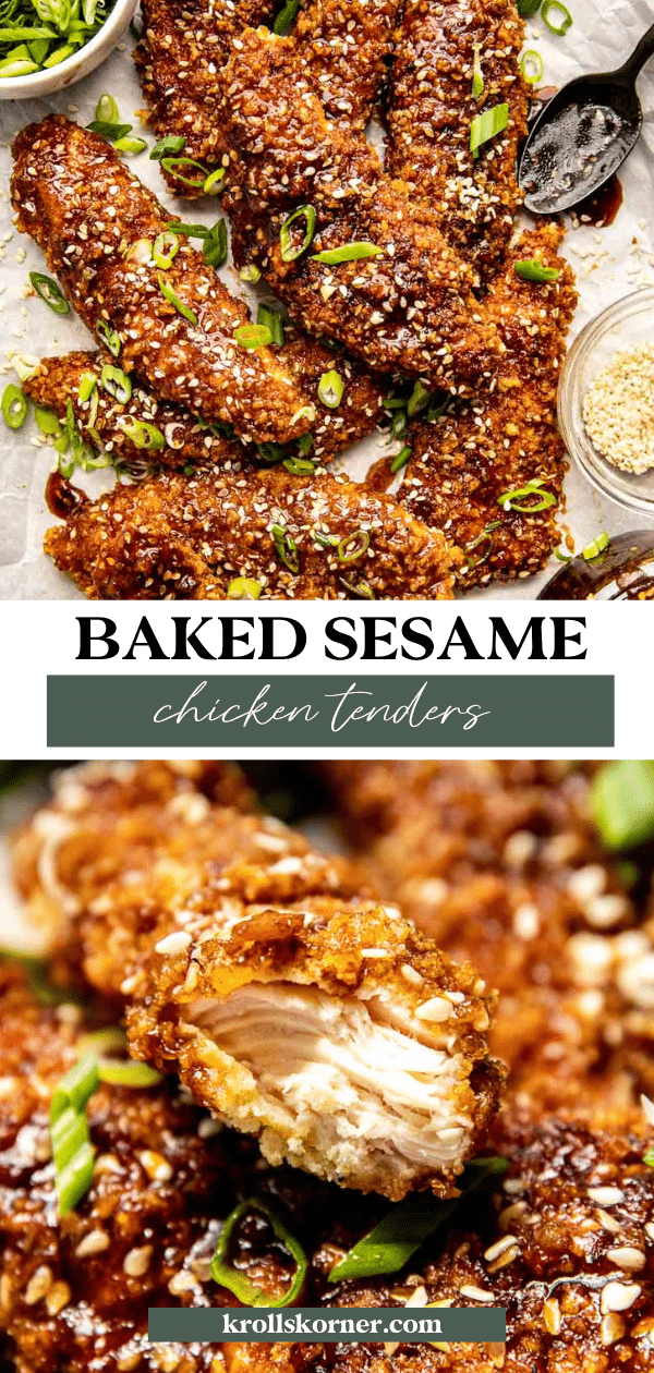 Crispy Sesame Chicken (Baked, Not Fried!) |Kroll's Korner