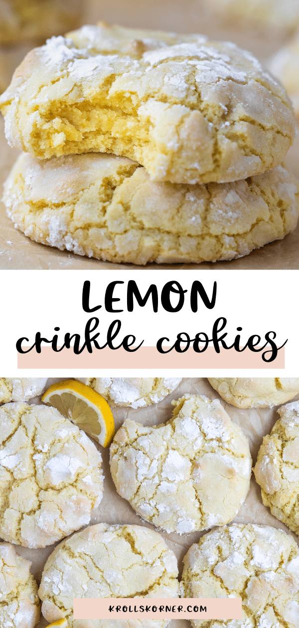 Soft and Chewy Lemon Crinkle Cookies • (VIDEO) Kroll's Korner