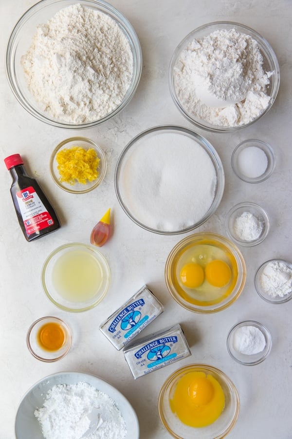 ingredients needed to make lemon cookies