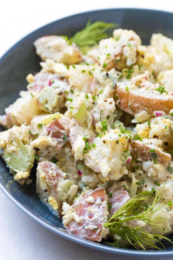 Healthy Potato Salad - No Mayo! (Video) • Kroll's Korner