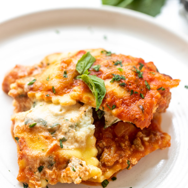 lazy cheese ravioli lasagna