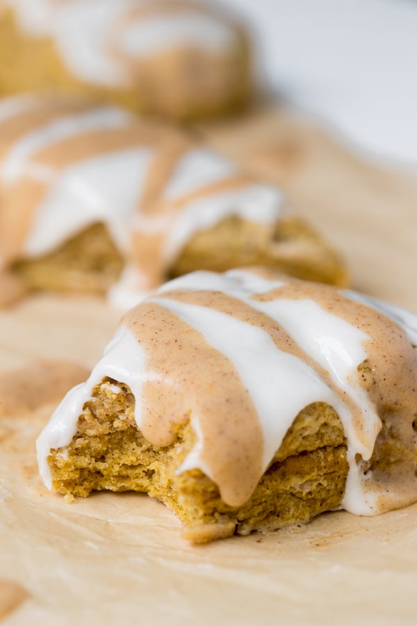 scone on parchment paper