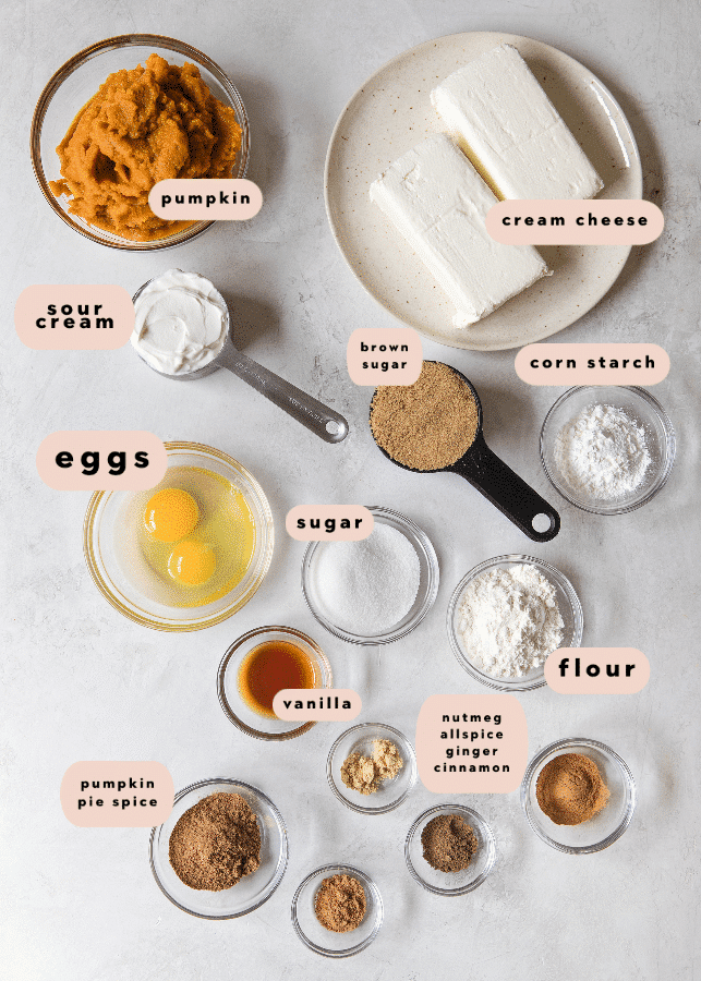 ingredients needed for pumpkin cheesecake