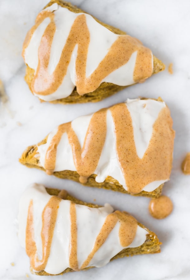 scones with glaze on top