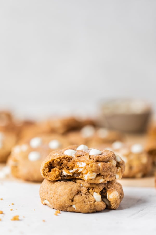 pumpkin cookies with white chocolate chips