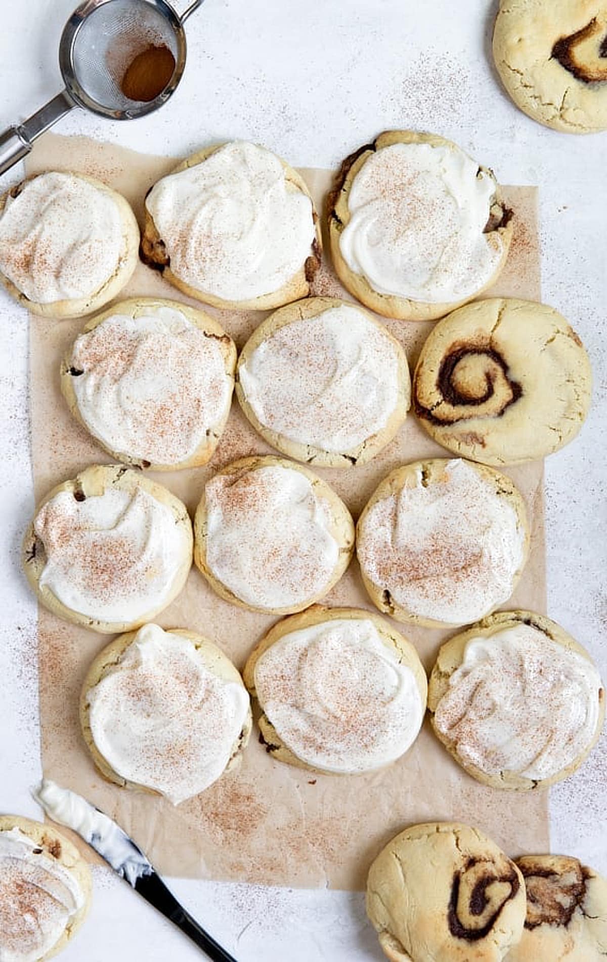 cookies on parchment paper