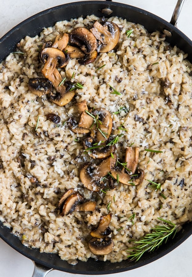 Mushroom Risotto with Rosemary & Parmesan