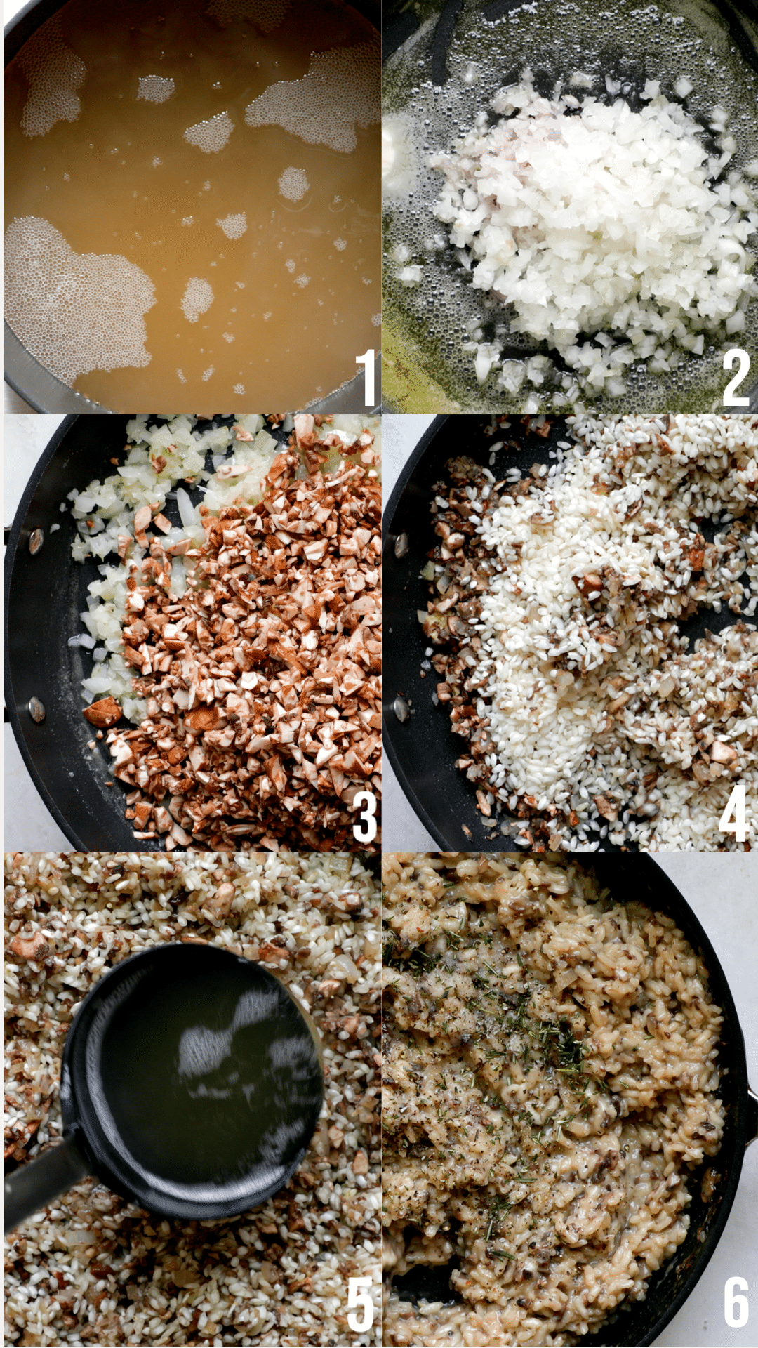 step by step photos of making risotto