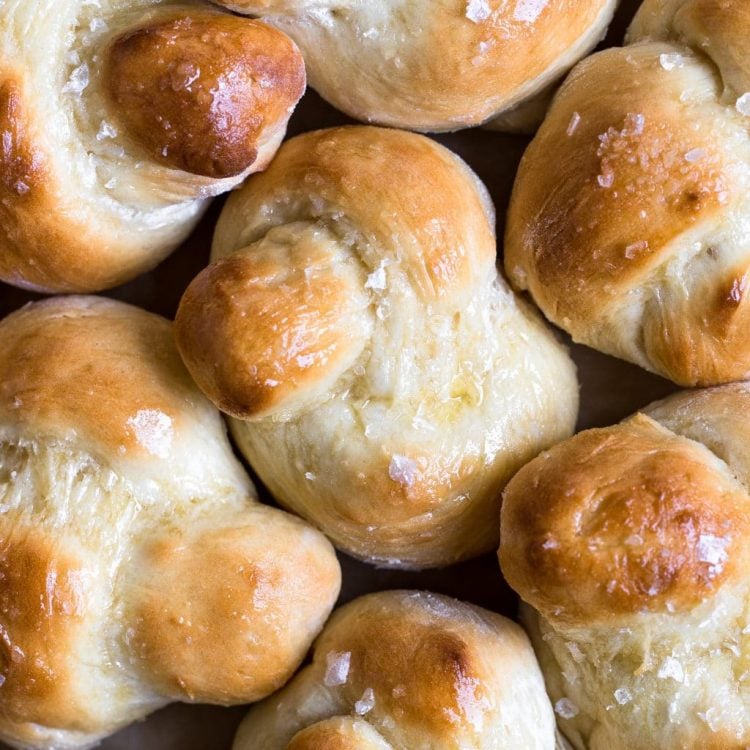 freshly baked bread rolls