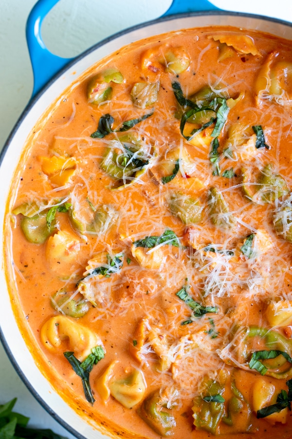 tomato soup in a dutch oven