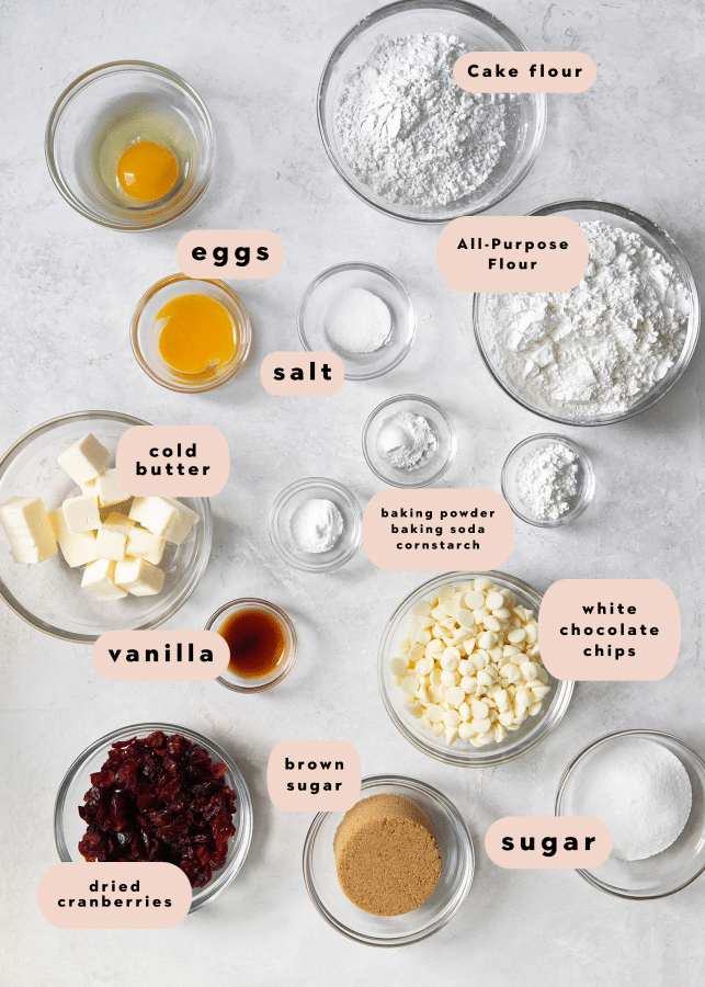 ingredients needed to make cookies
