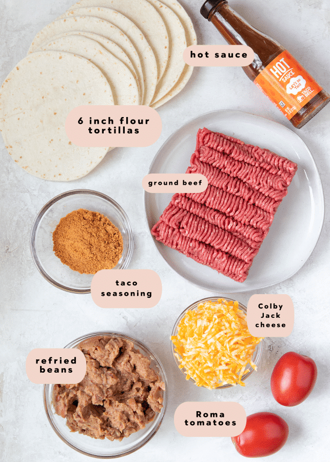 ingredients needed to make a homemade mexican pizza 