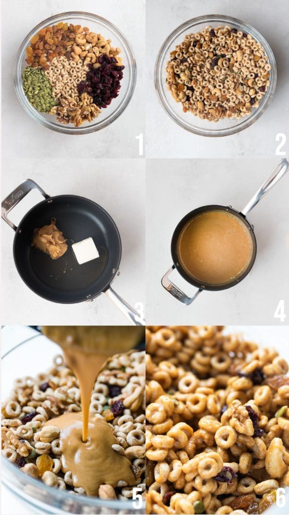 photos of how to make cheerio trail mix