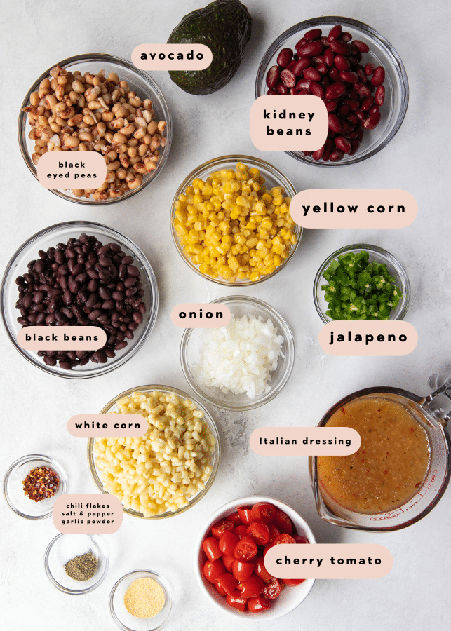 ingredients needed to make cowboy caviar dip