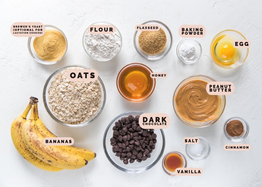 ingredients needed for oatmeal cookies