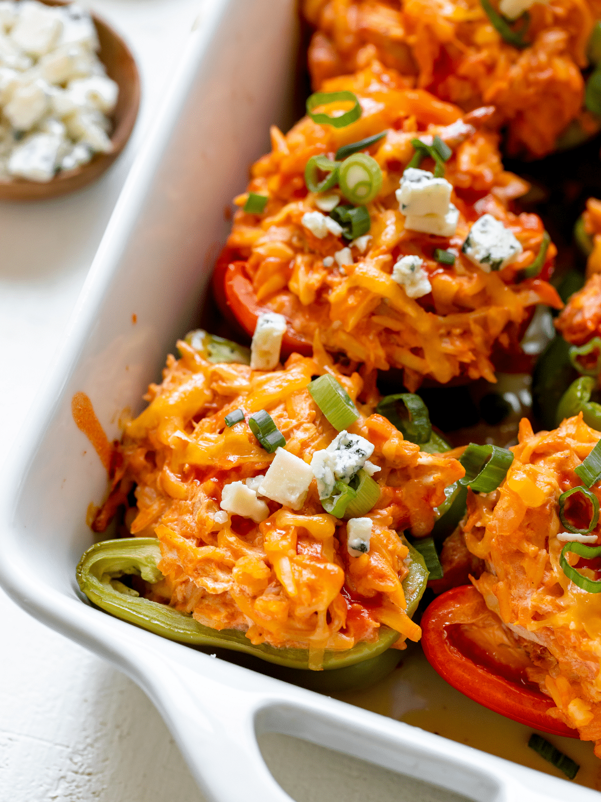 Crazy Good Buffalo Chicken Bell Peppers • Kroll's Korner