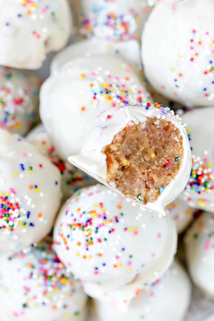 Healthy-Ish Birthday Cake Pops • (Recipe + Video) Kroll's Korner