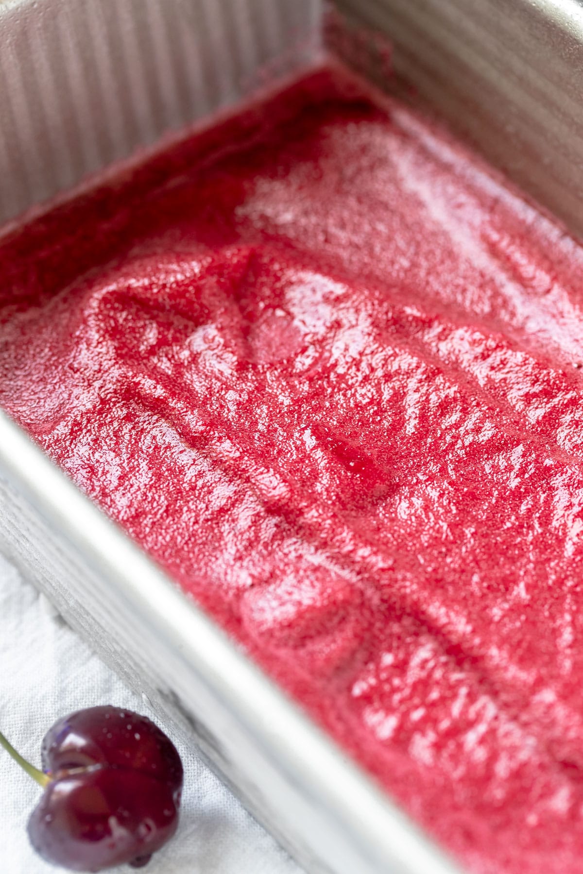 sorbet in a loaf pan