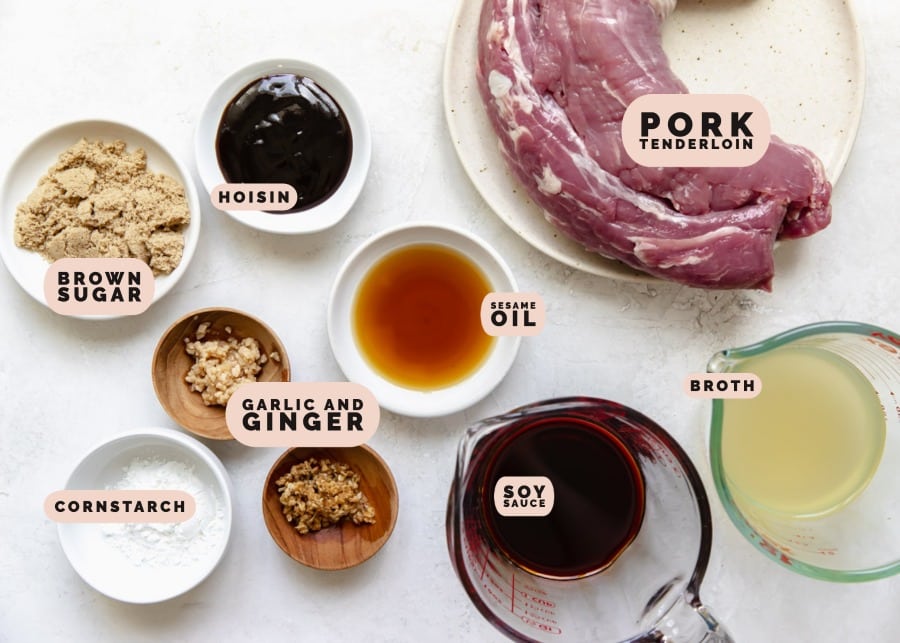 ingredients needed to make an asian pork tenderloin