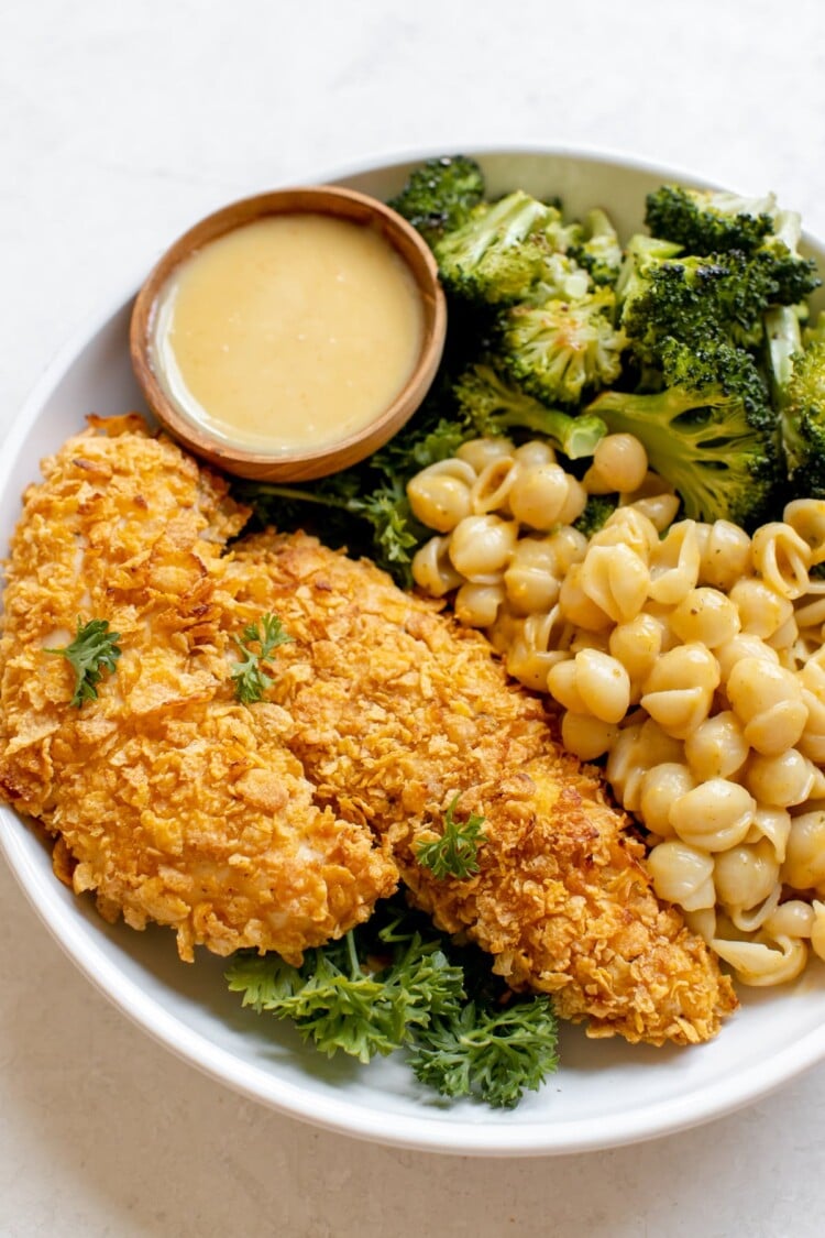 Cornflake Chicken Tenders with Honey Mustard • Kroll's Korner