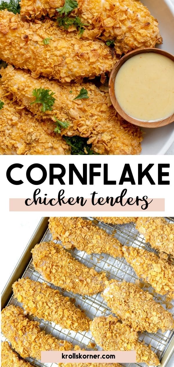 Cornflake Chicken Tenders with Honey Mustard • Kroll's Korner