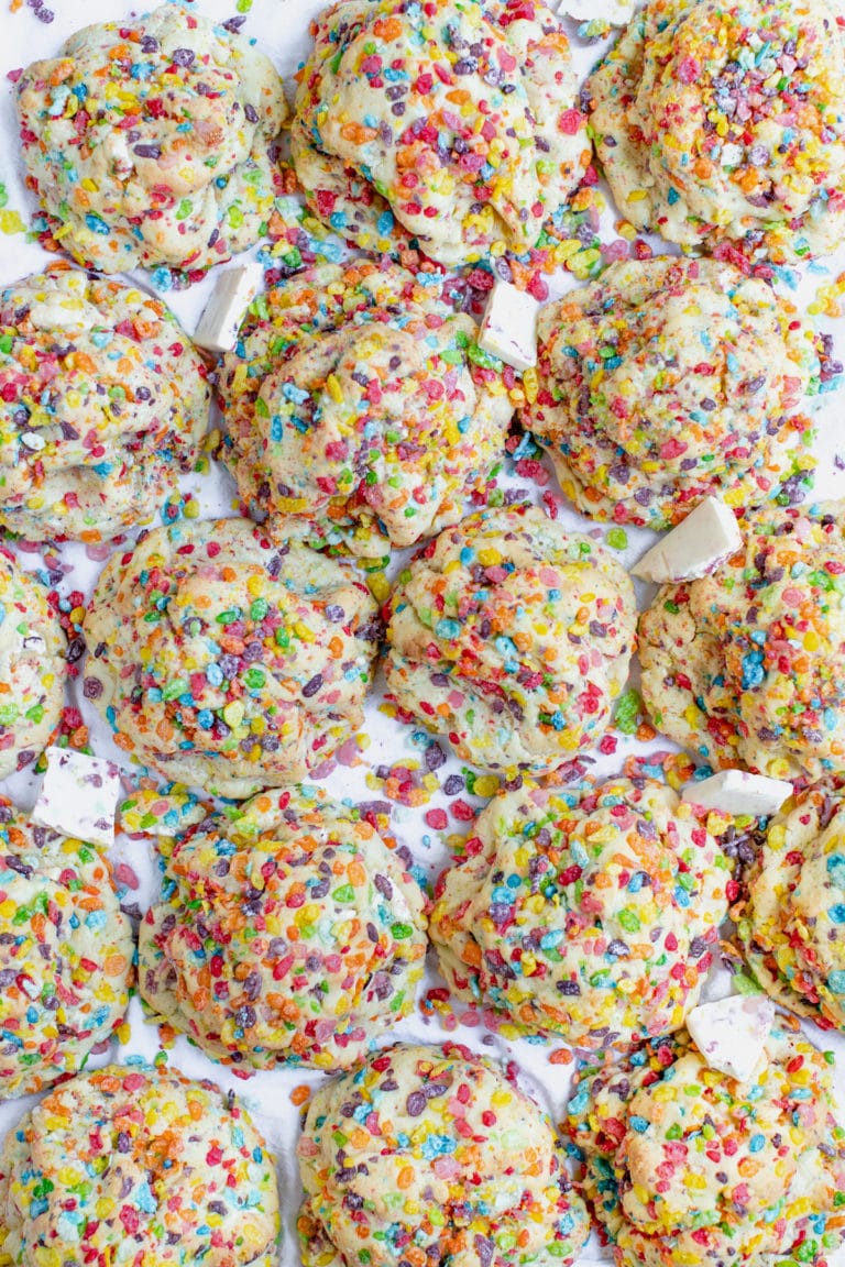 Fruity Pebble Cookies • Recipe With Video • Krolls Korner