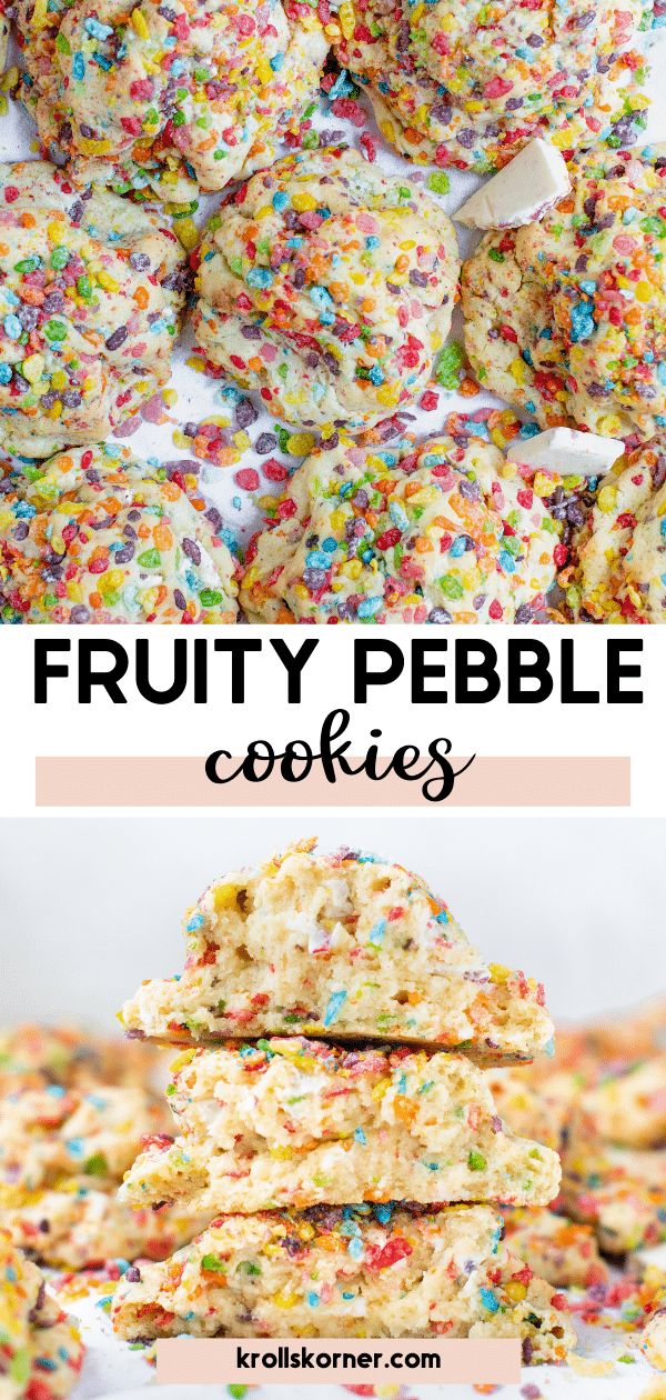 Fruity Pebble Cookies • (recipe with video) • Kroll's Korner