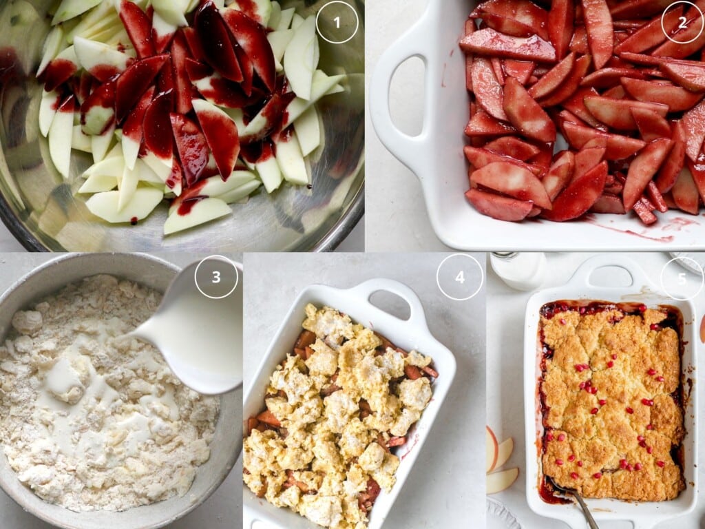 step by step photos making cobbler