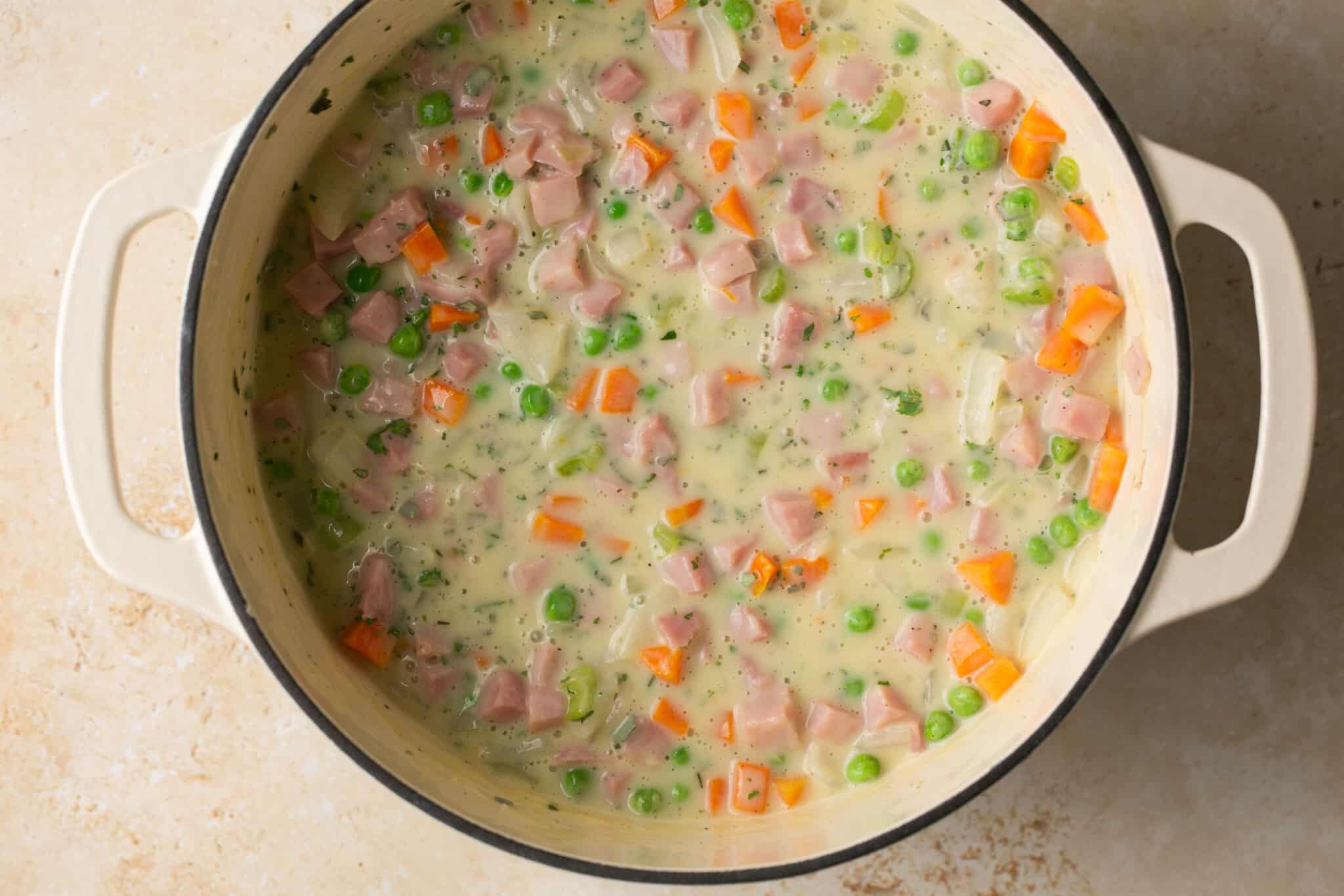 Ultimate Ham Pot Pie {Best Leftover Ham Recipe VIDEO} - Key To My Lime