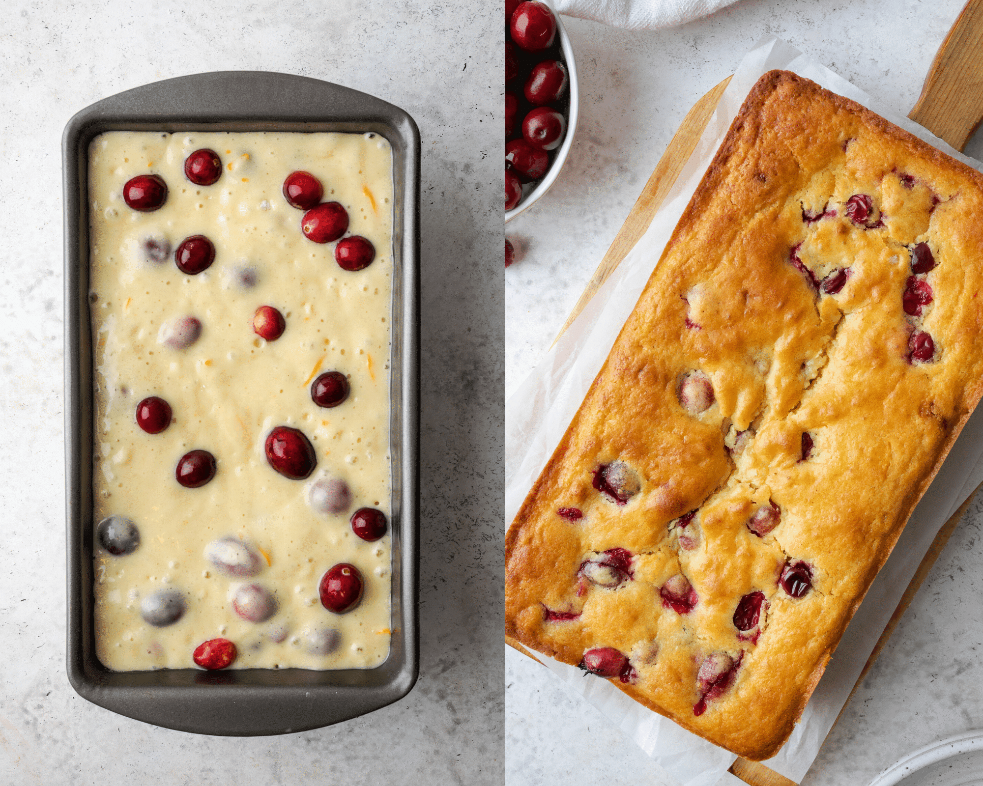 cranberry bread made with fresh cranberries