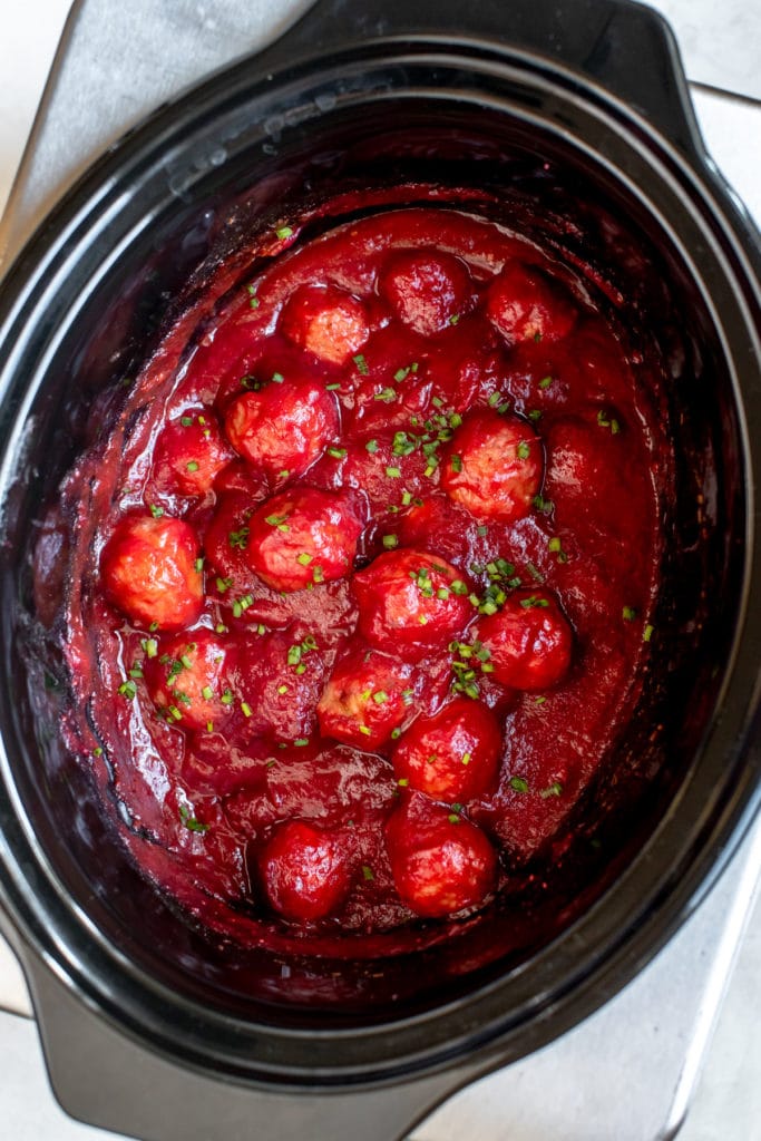 Easy Crockpot Cranberry Meatballs Kroll S Korner