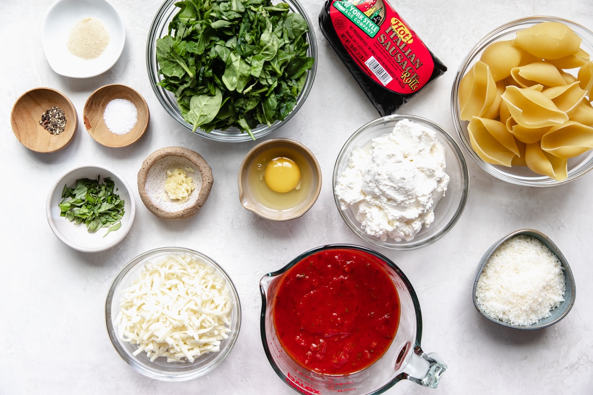 ingredients needed to make stuffed shells