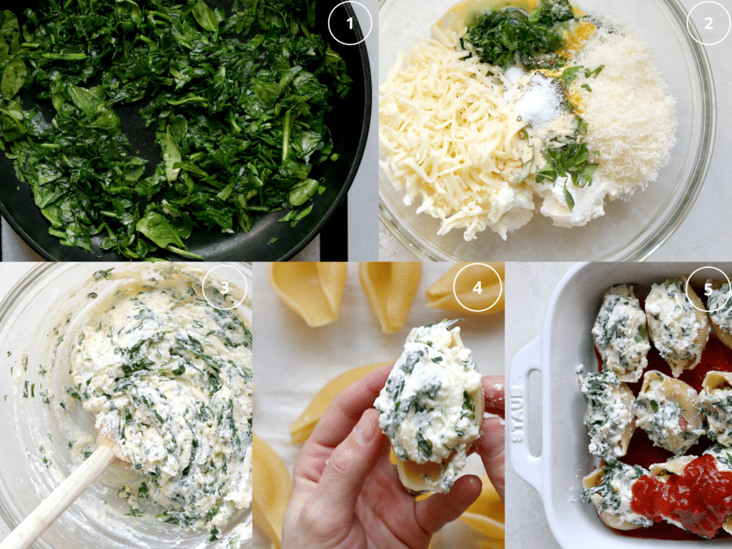 step by step photos making stuffed shells