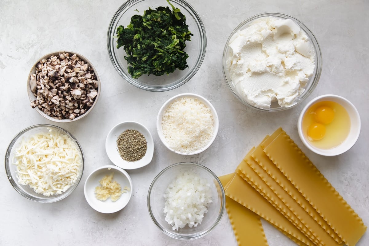 ingredients needed to make a homemade lasagna