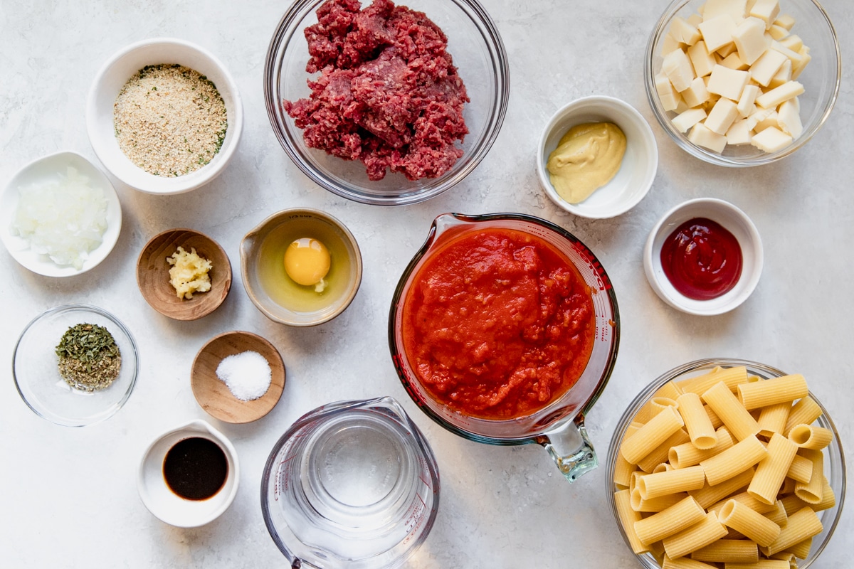 ingredients you need to make a rigatoni dinner